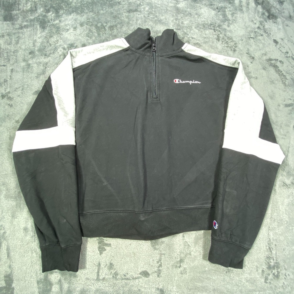 Champion Hoodie Fleece Men Large Pullover Mock Neck Colorblock Athleisure Jacket